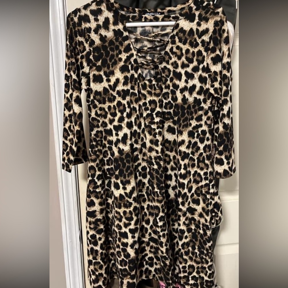 Cheetah print dress